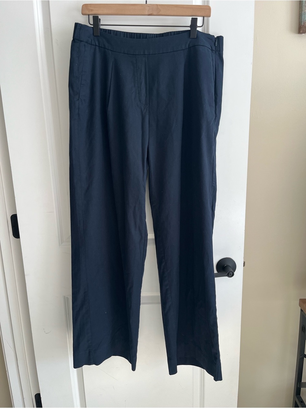 J.Jill Women's Navy Wide Leg Trouser Pants Sz 16